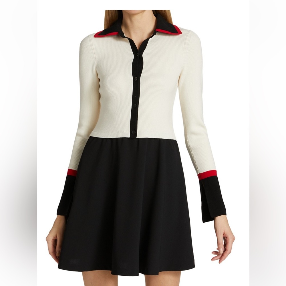 ALICE+OLIVA Trevor Mixed Media Minidress